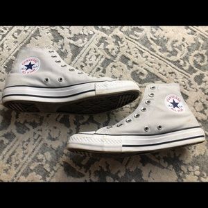 Light Grey High Top Converse